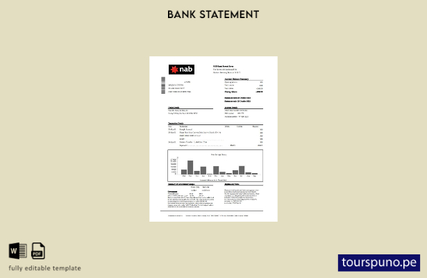 listo para imprimir plantilla de Excel de extracto bancario NAB de EE. UU.